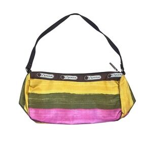LeSportsac Vintage‎ Mini Shoulder Bag Colorful Striped Lightweight Handbag Purse